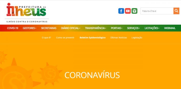 PREFEITURA LANÇA PORTAL DE TRANSPARÊNCIA SOBRE O COVID-19 EM ILHÉUS (28/04/2020)